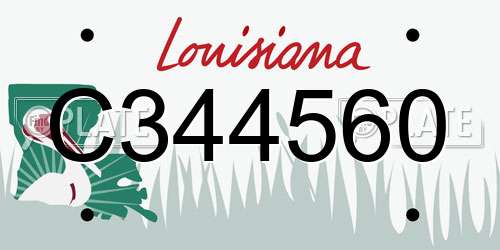 C344560 Louisiana License Plate