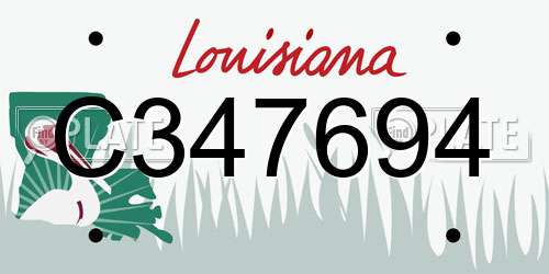 C347694 Louisiana License Plate