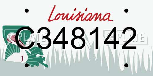 C348142 Louisiana License Plate