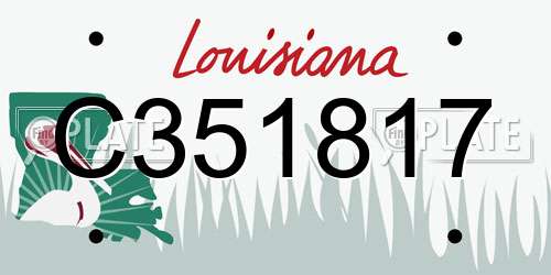 C351817 Louisiana License Plate