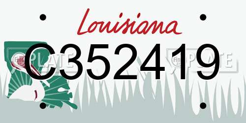 C352419 Louisiana License Plate