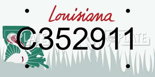 C352911 Louisiana License Plate