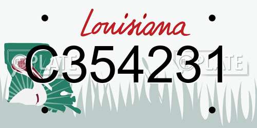 C354231 Louisiana License Plate