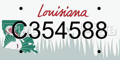C354588 Louisiana License Plate