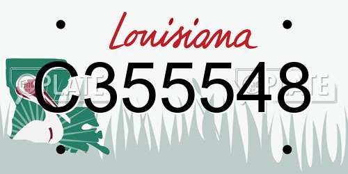 C355548 Louisiana License Plate