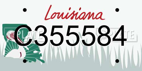 C355584 Louisiana License Plate