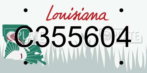 C355604 Louisiana License Plate