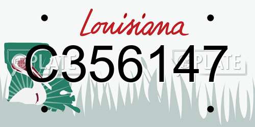 C356147 Louisiana License Plate