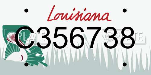 C356738 Louisiana License Plate