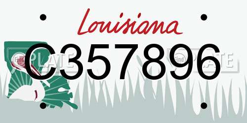 C357896 Louisiana License Plate
