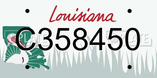 C358450 Louisiana License Plate