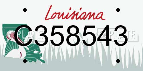 C358543 Louisiana License Plate