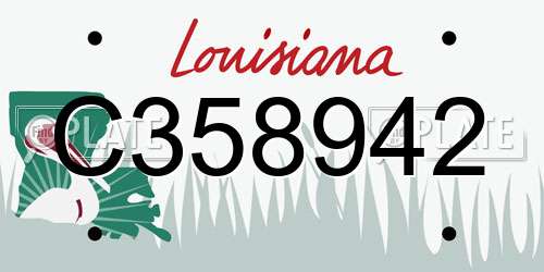 C358942 Louisiana License Plate