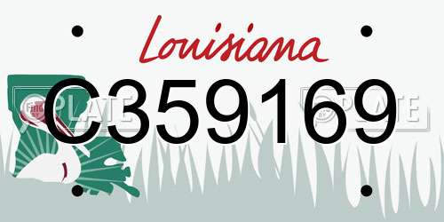 C359169 Louisiana License Plate