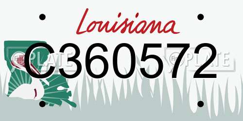 C360572 Louisiana License Plate