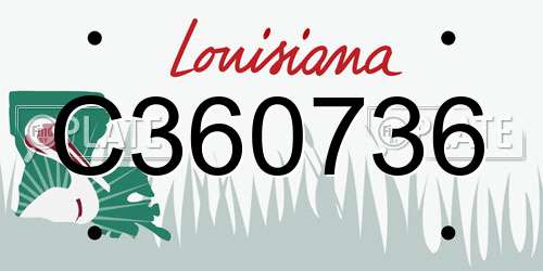 C360736 Louisiana License Plate