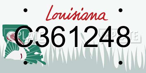 C361248 Louisiana License Plate