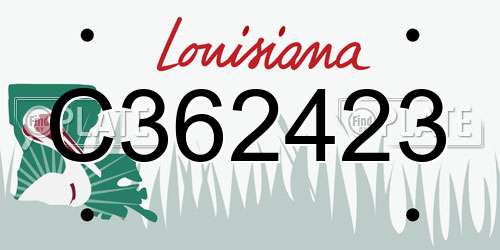 C362423 Louisiana License Plate