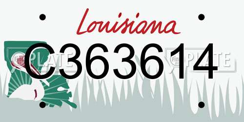C363614 Louisiana License Plate