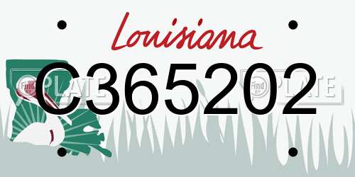 C365202 Louisiana License Plate