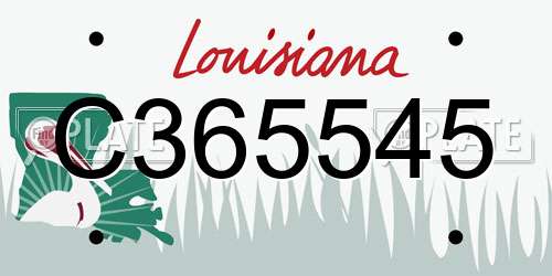 C365545 Louisiana License Plate