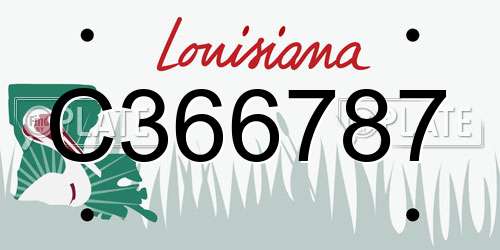 C366787 Louisiana License Plate