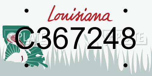 C367248 Louisiana License Plate