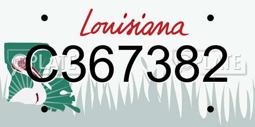 C367382 Louisiana License Plate