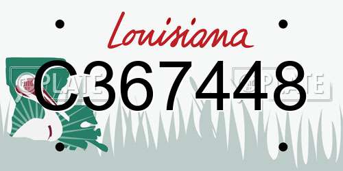 C367448 Louisiana License Plate