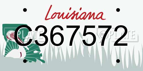 C367572 Louisiana License Plate