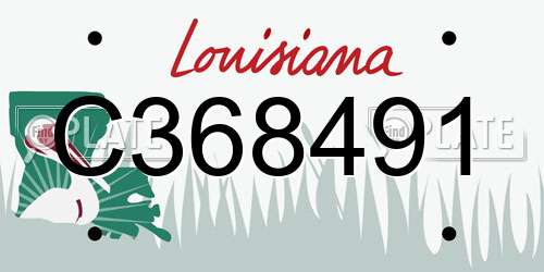 C368491 Louisiana License Plate