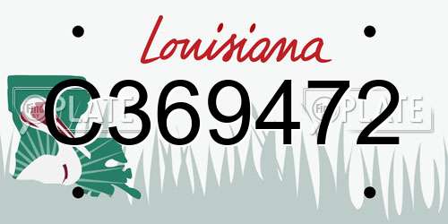 C369472 Louisiana License Plate
