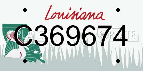 C369674 Louisiana License Plate
