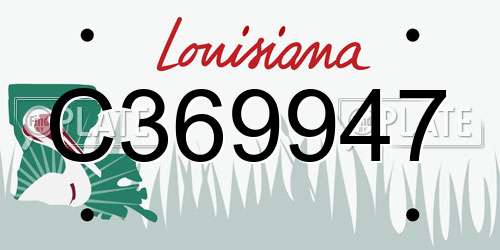 C369947 Louisiana License Plate