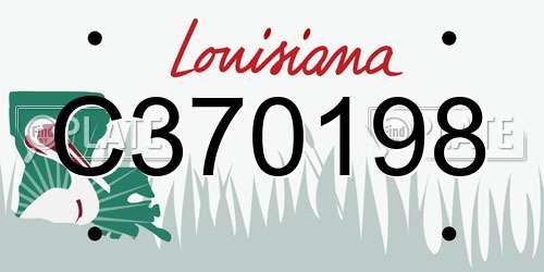 C370198 Louisiana License Plate