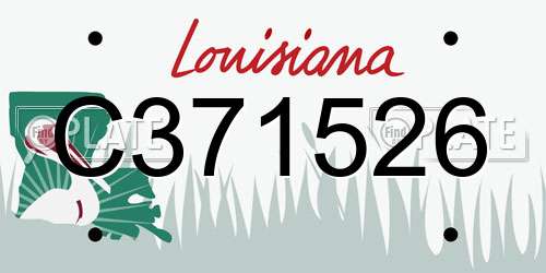 C371526 Louisiana License Plate