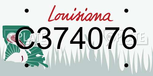 C374076 Louisiana License Plate