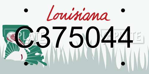C375044 Louisiana License Plate