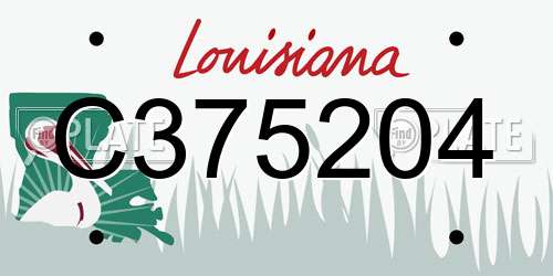 C375204 Louisiana License Plate
