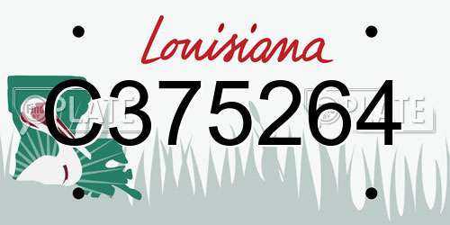 C375264 Louisiana License Plate