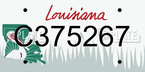 C375267 Louisiana License Plate