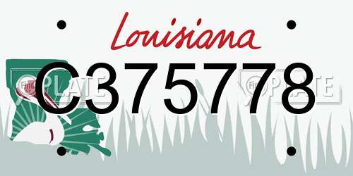 C375778 Louisiana License Plate