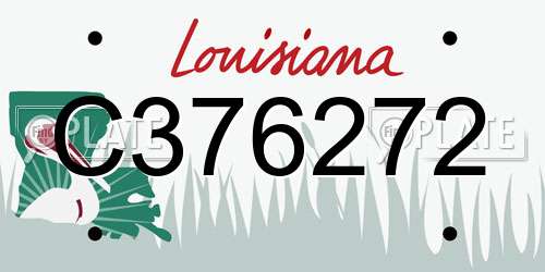 C376272 Louisiana License Plate