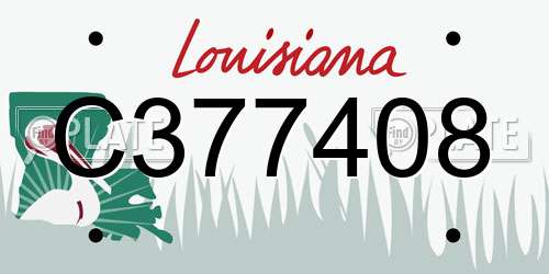 C377408 Louisiana License Plate