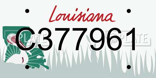 C377961 Louisiana License Plate