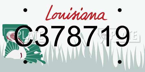 C378719 Louisiana License Plate