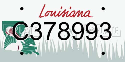C378993 Louisiana License Plate
