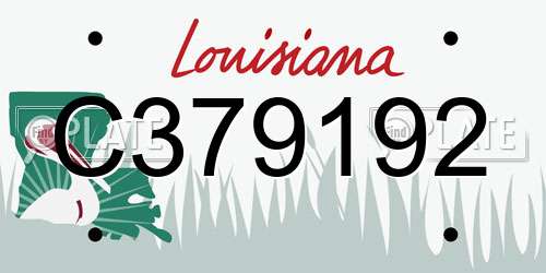 C379192 Louisiana License Plate