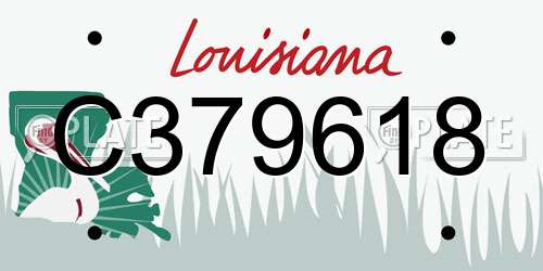 C379618 Louisiana License Plate