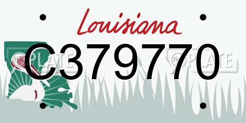 C379770 Louisiana License Plate